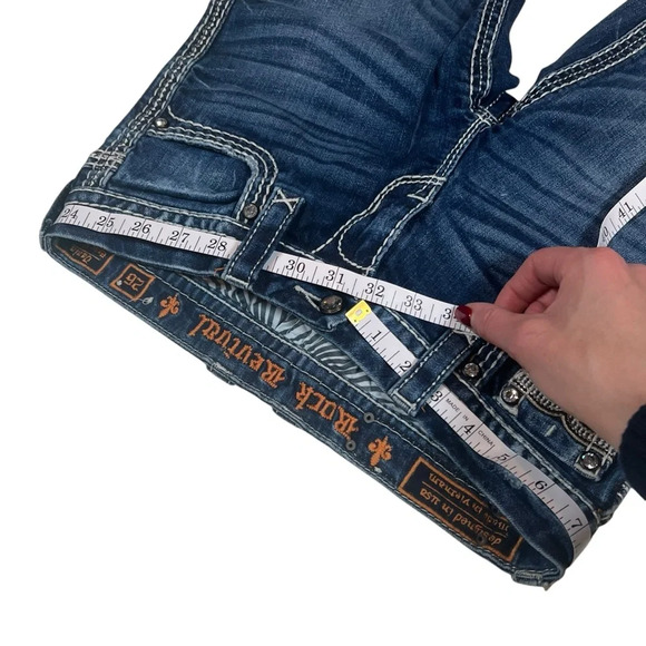 Rock Revival Dania Easy Skinny Jeans – Size 26 – Distressed & Embellished - Picture 10 of 15